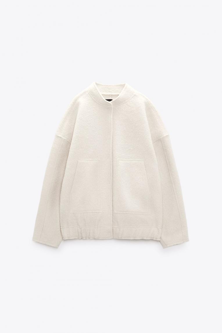 ZARA ポケットオーバーサイズボンバージャケット | prorh.com.br