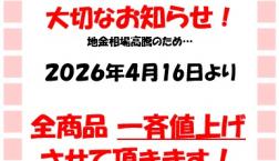 ◆◆◆ スプリングセール&価格改定のご案内 ◆◆◆