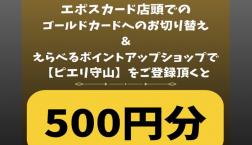 ピエリ守山限定 エポスゴールドカード切替キャンペーン!